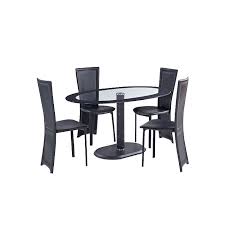 Calligaris odyssey dining table cs/402 black extending glass oval dining table #furniture #diningtables. Lenora Oval Dining Table Set Black Mirrored Furniture Range