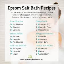 Epsom Salt Bath Recipes With Essential Oils Bath Recipes Bath Salts Essential Oils Aromatherapy Oils