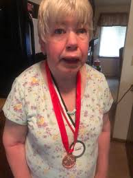 My sister Lois got two medals at state with Special Olympics ! Celebrate  life and every person today ! #DignityRevolution