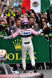 Sergio Perez Force India Celebrates In Parc Ferme Sergio Perez Force India Celebrities
