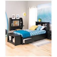 Bed frame twin 500 lb heavy duty,julyfox daybed with 3 drawers no headboard no box spring need sturdy pine wood construction space saving low rhomtree storage twin bed with trundle and drawers wood daybed captain's bed bedroom furniture for kids teens guests (ivory white). Twin Xl Platform Bed With Bookcase Headboard 3 Storage Drawers Fastfurnishings Com