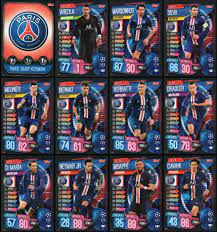 Ucl match attax 2019/2020 kártyákat is cserélek! Match Attax 19 20 Paris Saint Germain Full 12 Card Team Set Amazon De Sport Freizeit