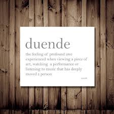 Duende Typography Profound Awe From Art And Music By Demurewords Word Definitions Words Cool Words