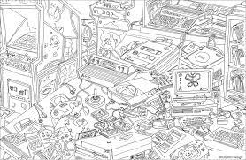 Print and color your favorite coloring. Retro Gaming Unclassifiable Adult Coloring Pages