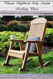 Classic Highback Poly Amish Rocking Chair Amish Rocking Chairs Outdoor Rocking Chairs Rocking Chair