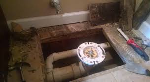 Preparation for installing floor tile depends on the type of subfloor in the room you are tiling. How To Support The Subfloor Around A Toilet Between I Joists Home Improvement Stack Exchange