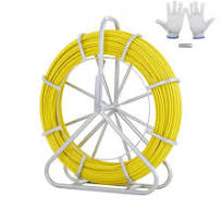 Fita de pesca VEVOR Fibra de vidro, 425 pés, 1/4 polegada, Duct Rodder  Fishtape Wire Puller, Vara de corrida de cabo com suporte de carretel de  aço, 3 ...