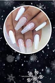 Winter White Nails For The Winter Solstice Christmas Nails Acrylic Holiday Acrylic Nails Holiday Nails