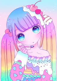 I'm not big on color, but you can definitely go in at this point with markers or water colors and add some color to your bat and. Cute Anime Unicorn Girl Wallpaper