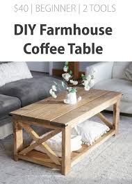 Farmhouse Coffee Table Beginner Under 40 In 2020 With Images Coffee Table Farmhouse Diy Farmhouse Coffee Table Coffee Table