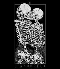 The Lovers Poster By Deniart Lovers Art Skeleton Art Skull Wallpaper