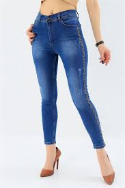 44 95 Tl Mavi Tas Islemeli Bayan Kot Pantolon 28584b Modamizbir 2020 Moda Stilleri Kotlar Mavi Taslar