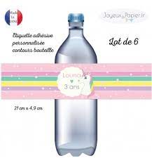 Avec helloprint, commandez des bouteilles d'eau personnalisées et publicitaires pour votre événement. Etiquette Adhesive Personnalisee Contours De Bouteille Deco Licorne