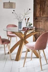 Dining Tables Round Rectangle Dining Tables Roundtabledecor Next Oak Glass Round Dining Table In 2020 Glass Round Dining Table Dining Room Small Round Dining