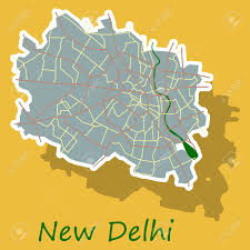 Delhi is india's capital and seat of government. New Delhi Map Sticker Style Design Vector Royalty Free Cliparts Vectors And Stock Illustration Image 99313194