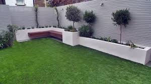 Modern Garden Design Raised Beds Slatted Privacy Screen Trellis Artificial Grass Rai Modern Garden Design Garden Design Layout Garden Design Layout Landscaping