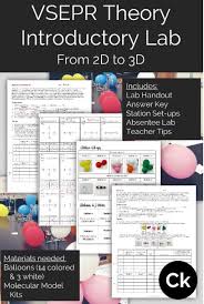 Vserp Theory Introductory Lab Vsepr Theory Teaching Chemistry Molecular Geometry
