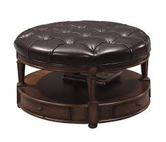 How much space between coffee table and couch? Leather Round Ottoman Coffee Table Ideas On Foter