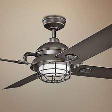 65 Kichler Maor Led Olde Bronze Cage Ceiling Fan 7k336 Lamps Plus Bronze Ceiling Fan Ceiling Fan With Light Ceiling Fan