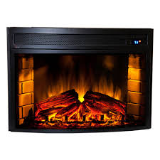 An electric fireplace with flames that look real! Comfort Smart Verve 24 In Curved Electric Fireplace Insert Cs 501625