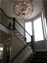Interior Awesome Orb Chandelier For Foyer Chandeliers With Tray Ceilings And Wall Paneling Also B Foyer Lighting Fixtures Entryway Chandelier Foyer Chandelier