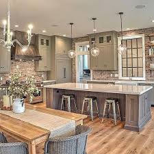 A chevron or herringbone backsplash in variegated shades of gray works well with a quartz countertop. New Rustic Kitchen Decoration Ideas Modern Farmhouse Kitchens Farmhouse Kitchen Design Home Decor Kitchen