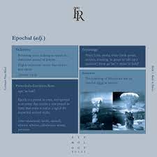 Epochal Words Matter Etymology Meant To Be