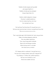 06 april 2017 / stevanus limbong. Lirik Lagu Redoks