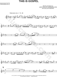 Panic At The Disco This Is Gospel Piano Chords Panic At The Disco This Is Gospel C Instrument Sheet Music Flute Violin Oboe Or Recorder In Eb Major Download Print Saxophone Music Saxophone Sheet Music Sheet Music
