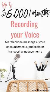 Voice Over Jobs For Beginners From Home Money Making Jobs How To Get Money Make Money From Home