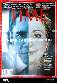 TIME magazine cover. There Can Only Be One, May 5, 2008. U.S. Presedintial  elections Barack Obama vs Hillary Clinton Stock Photo