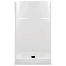 Aquatic Everyday Acrylx 36 In X 36 In X 72 In 1 Piece Shower Stall With Center Drain In White Ax3636sh Wh Shower Stall Kits Diy Shower Corner Shower Kits