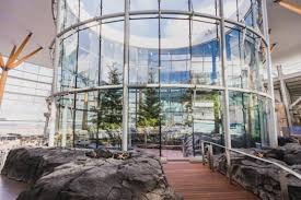 Fairmont vancouver airport is located within the airport and is both a luxury hotel and a spa. Vancouver Airport Unveils Glassed In Island Forest Video Vancouver Is Awesome