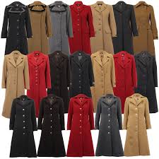 Details About Ladies Wool Cashmere Coat Women Jacket Outerwear Trench Overcoat Winter Lined
