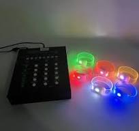 OEM ODM Custom DMX Remote Control Colorful Luminous Bracelet Assorted  Musical LED Light Bracelet for Concert Events Party
