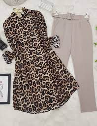 viskon kumas leopar desenli tunik vizon short dresses casual fashion dresses casual fashion design dress