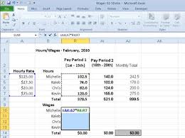 Building An Array Formula To Calculate Hourly Wages For The First Pay Period Excel Formula Excel Formula