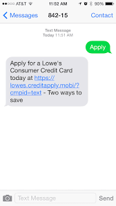Interested in the lowe's credit card? Lowe S Sms Autoresponder Increases Credit Apps Tatango