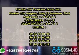 Prediksi Jitu Hongkong Siang 23 November 2019 Sosial4d 29 Januari Mainan 23 Oktober