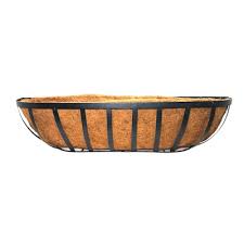 Troughs, also known as stock tanks, make a great and attractive alternative to wooden raised beds. Patio Life 30 In W X 7 In H Black Metal Coventry Planter In The Pots Planters Department At Lowes Com