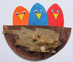 Bird Themed Activities For Preschoolers Birds Nest Collage Bird Crafts Bird Nest Craft Preschool Art
