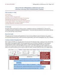 This means that every line after the first is your references or works cited page will be alphabetized by the first word in each entry (if each entry is a. How To Format A Bibliography Or References List In The American