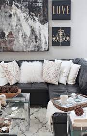 Enchanting Rustic Glam Living Room Decor Black Letter L Sofa Silver Leg Glass Table White Decorativ Rustic Glam Living Room Glam Living Room Rustic Living Room