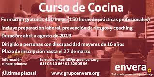 ¿estás sin trabajo y quieres mejorar tu formación? Envera On Twitter Formacion Para El Empleo Curso De Cocina Profesional Gratis En Madrid Para Personas Con Discapacidad Informate Y Preparate Para Trabajar Https T Co 12jc8gpjsd Fecha De Inscripcion Hasta