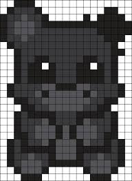 Shadow Freddy Kandi Pattern Pixel Art Grid Pony Bead Patterns Perler Bead Art