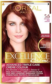 (second to left box) i have had my hair…brown, ash brown, dark brown, light brown, blonde streaks, etc. L Oreal Excellence Permanent Hair Colour 5 6 Rich Auburn Amazon Co Uk Beauty