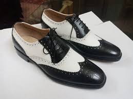 Black And White Wingtip Shoes Mens Handmade Men Spectator Shoes Men Wingtip Brogue Shoes Black And White Shoes For Men Men Dress Formal Shoes L Spectator Shoes Dress Shoes Men Formal Shoes