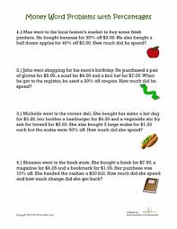 Percentage Word Problems Worksheet Education Com Word Problem Worksheets Money Word Problems Word Problems