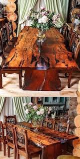 A Beautiful Dining Table For 6 Person Is Made Of Slabs Of Wood With A Very Beautiful Texture And A Natural Liv Holztisch Design Diy Mobel Tisch Holzharztisch