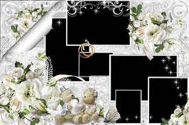 These 12×36 wedding album psd templates are fully editable separated psd layers. Wedding Psd Frame Collage With The Day Of The Wedding Transparent Png Frame Psd Layered Photo Frame Template Download